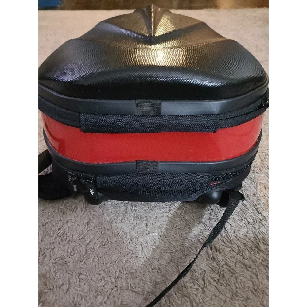 Skybags Speed II polycarbonate red & Black Motorcycle laptop backpack